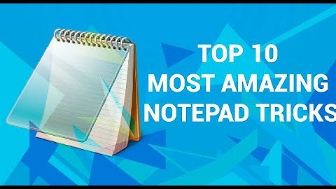Top 10  Most Amazing Notepad Tricks that Works in Your PC 🔥🔥