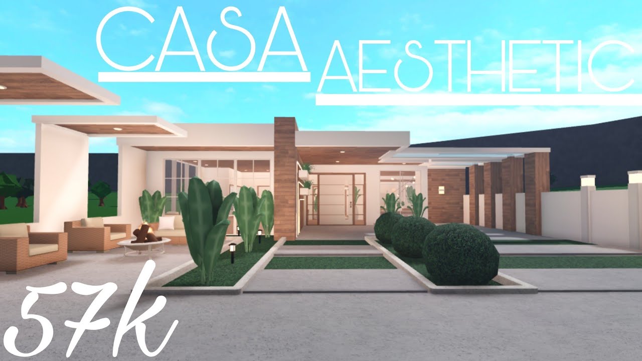 BLOXBURG - CASA MODERNA AESTHETIC *Speedbuild* - ROBLOX 