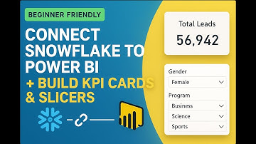 How to Connect Snowflake to Power BI | Create Cards & Slicers | Step-by-Step Tutorial for Beginners