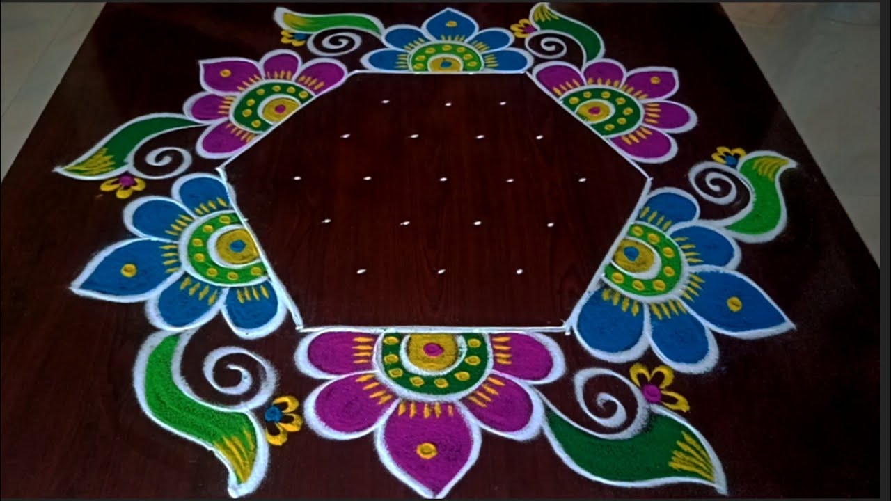 Vinayaka chavithi rangoli design🦚😉 Vinayagar chaturthi rangoli 🌺 ganesh chaturthi rangoli design 