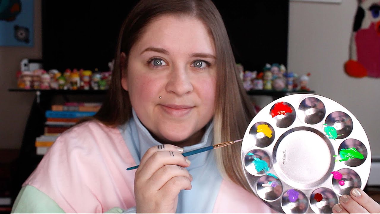 ASMR - POV [YOU] are my canvas! [Face Brushing, Stippling, Tongue Clicking]