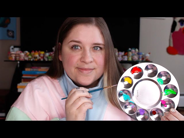 ASMR - POV [YOU] are my canvas! [Face Brushing, Stippling, Tongue Clicking]