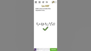 Brain Out level 107 - Add 1 line to make this equation true