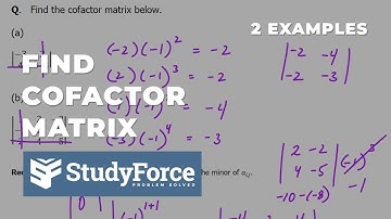 📚 Find the cofactor matrix (2×2 and 3×3)