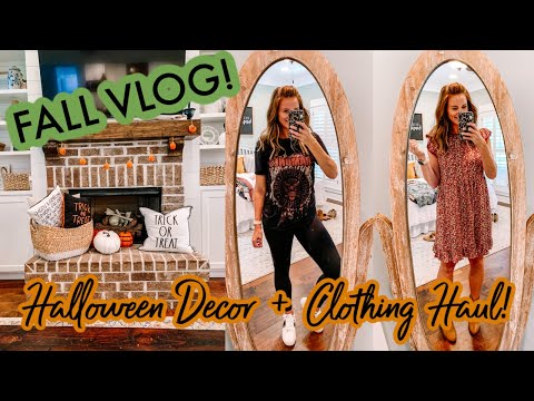 FALL VLOG - Halloween Decor + Fall Clothing Haul | Amy Darley