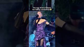 Ariana Grande RESCUED falling cameraman on stage