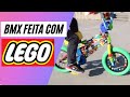 ele fez uma BMX com peças de Lego