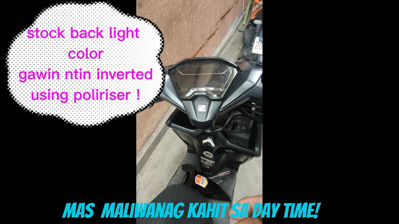 honda click panel inverted backlight - YouTube