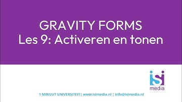 Cursus Gravity Forms: Activeren en tonen van je formulier