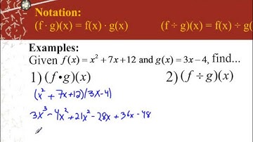 Lesson 7.1 - Multiplying and Dividing Functions