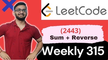 2443. Sum of Number and Its Reverse | Leetcode Weekly 315 | LeetCode 2443