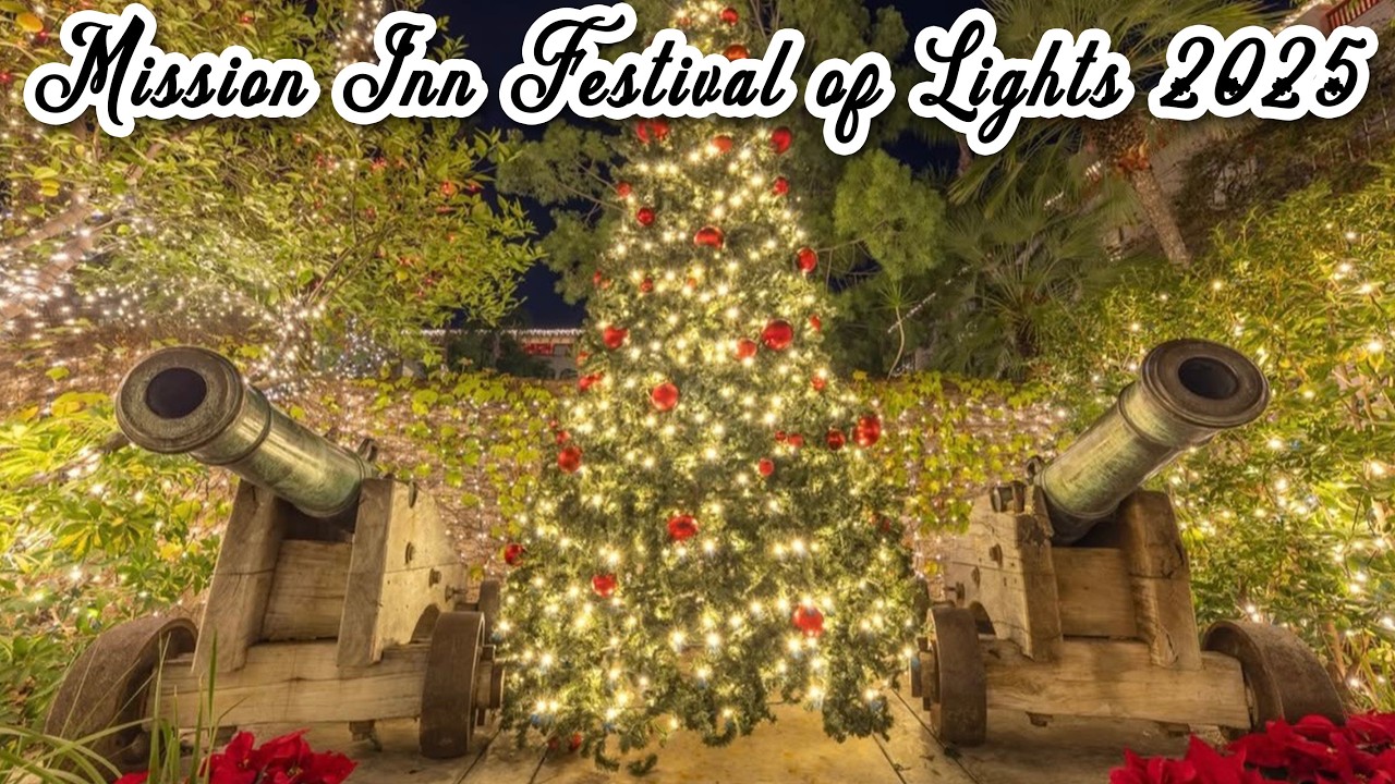 Фестиваль огней Mission Inn 2025 🎄 Волшебный праздничный тур и знакомство с люксами
