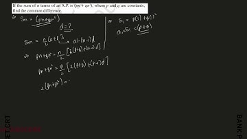The sum of n terms of an A.P. is (pn + qn²), where p and q are constants,find the common difference.