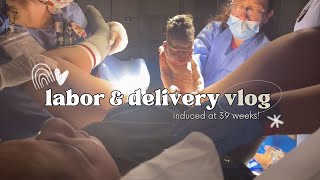 LABOR AND DELIVERY VLOG | BIRTH VLOG | Induced at 39 Weeks + Epidural (RAW \& REAL) *Rainbow Baby*