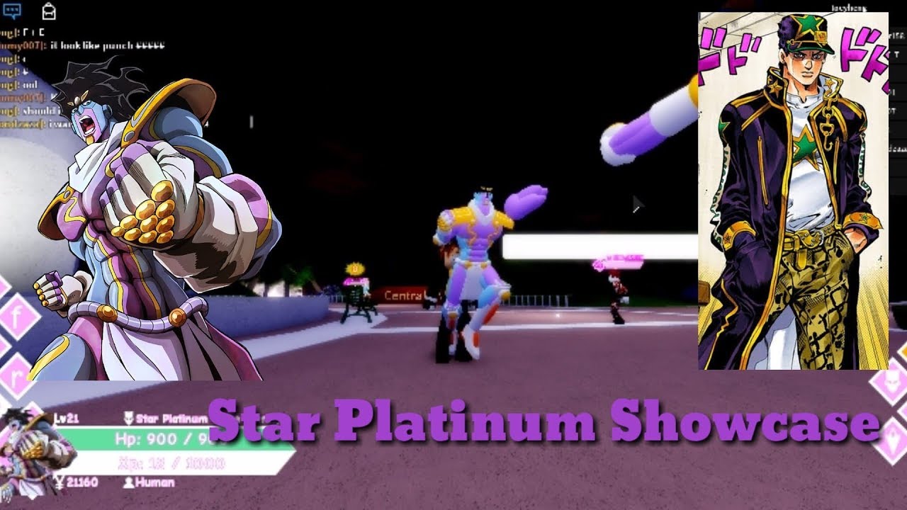 Roblox Star Platinum - jojos bizarre times roblox