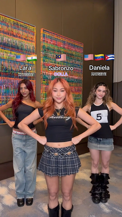 DOLLA’s Sabronzo doing Touch Challenge with KATSEYE’s Lara & Daniela✨ #DOLLA #KATSEYE #MPOP #POP