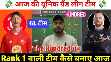 WEF vs MNR Dream11 Prediction ! Welsh Fire vs Manchester Originals Dream11 Team ! WEF vs MNR Dream11