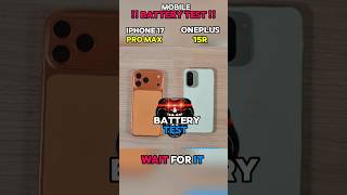 ⚡☠️😱 IPHONE 17 PRO MAX vs ONEPLUS 15R BATTERY TEST!!