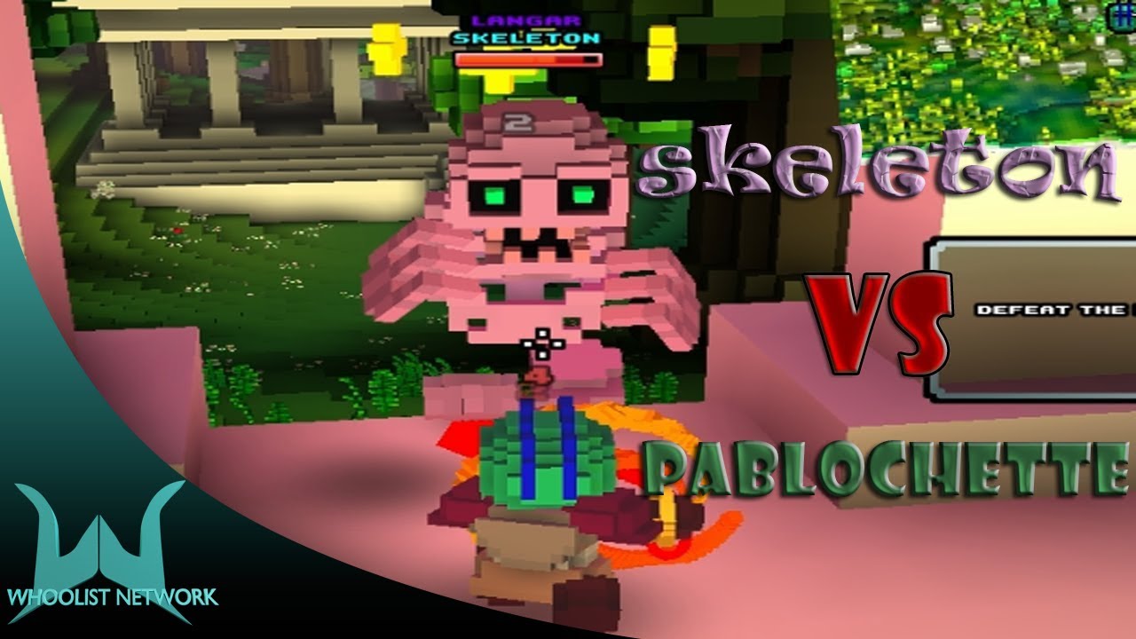 Cube World Batalla contra el boss esqueleto violeta gay xD