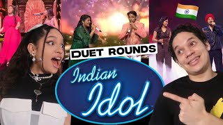 India has SUPERIOR DUET SONGS! Waleska \u0026 Efra react to Indian Idol Season 16 Duet rounds