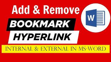 MS Word How to Add or Remove BookMarks and Hyperlinks Hindi AppliedK