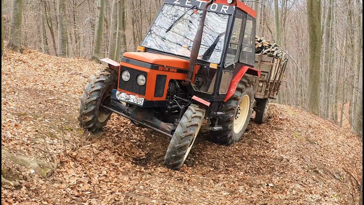 Zetor 5245 - Izgled vara (Lišće koči uzbrdo - Vožnja drva)