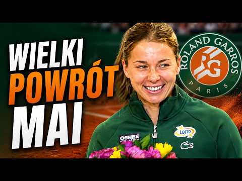 TŁUMY WITAŁY MAJĘ CHWALIŃSKĄ PO FINALE ROLANDA GARROSA. MUSIAŁA CHOWAĆ SIĘ W AUCIE
