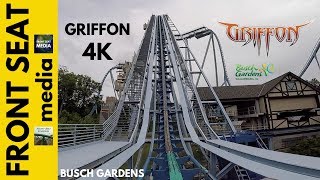 Griffon POV 4K On-Ride Busch Gardens Williamsburg Dive Coaster Front Seat