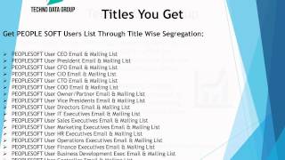 PEOPLE SOFT Users Email & Mailing List screenshot 5