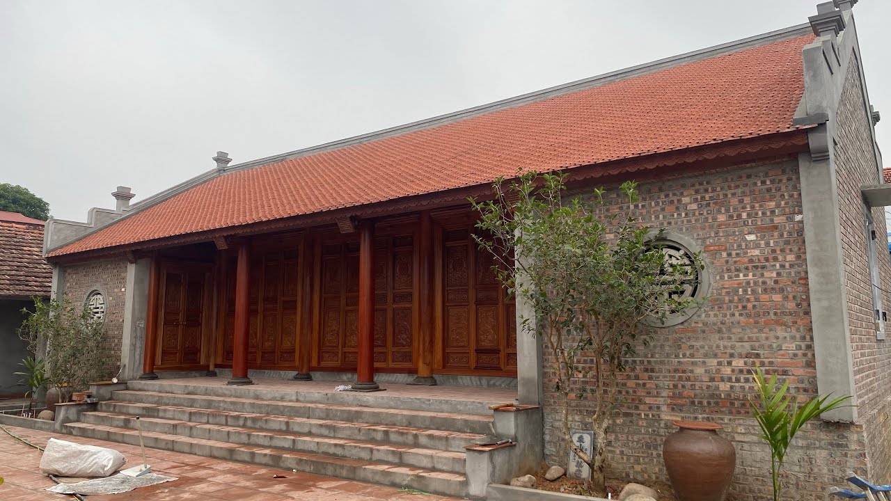 Bàn giao nhà gỗ 5 gian giá 550 tr lh-0963177806