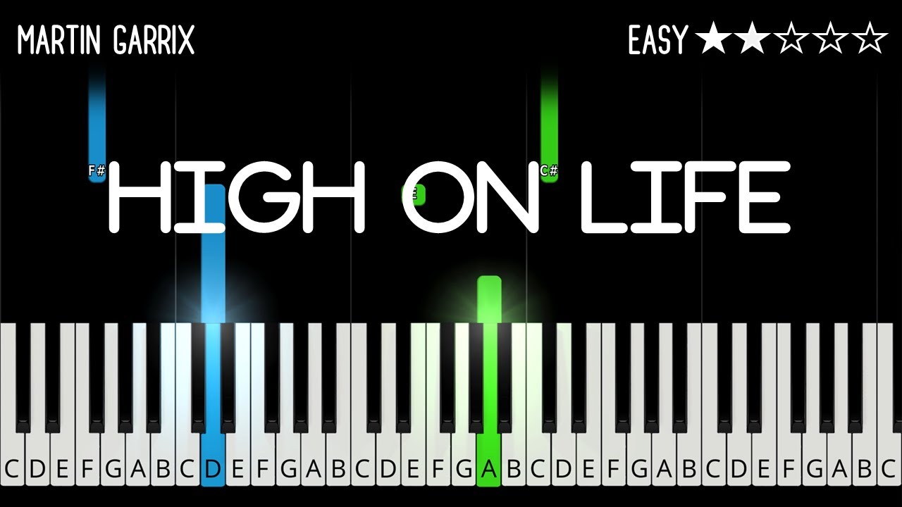 Martin Garrix - High On Life - EASY Piano Tutorial
