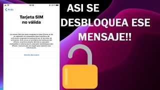 ✅Como desbloquear TARJETA SIM NO VALIDA iPhone