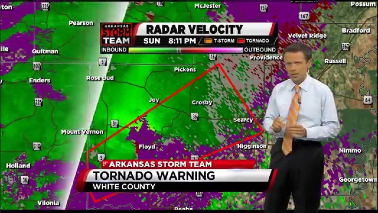 Meteorologist Greg Dee Vilonia Tornado Coverage April 27, 2014