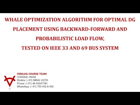 WHALE OPTIMIZATION ALGORITHM FOR OPTIMAL DG PLACEMENT USING BACKWARD FORWARD AND PROBABILISTIC LOAD