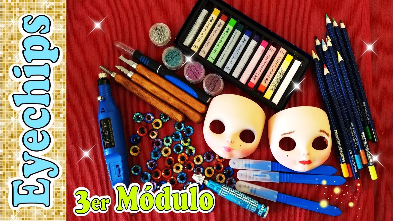 Modulo 3:  Eyechips varias alternativas Curso Básico para Muñecas Blythes