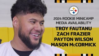 Troy Fautanu, Zach Frazier, Payton Wilson, Mason McCormick on rookie minicamp | Pittsburgh Steelers