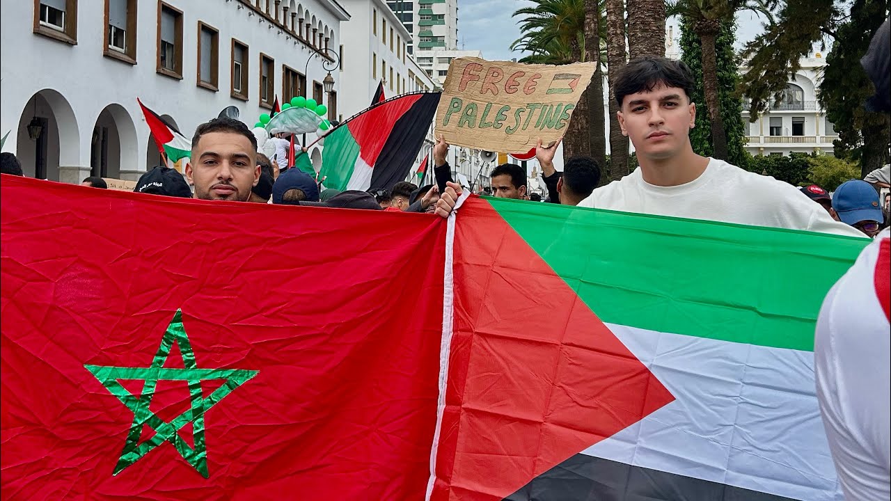 Rabat 🇲🇦 | نزول الشعب المغربي للشوارع من أجل فلسطين 🫀🇵🇸