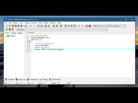 Program 1 | Write a program to print a welcome text