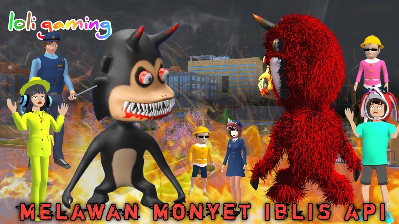 Yuta dan mio memasang dinamit peledak buat monyet iblis api⛔⛔😱😱😱