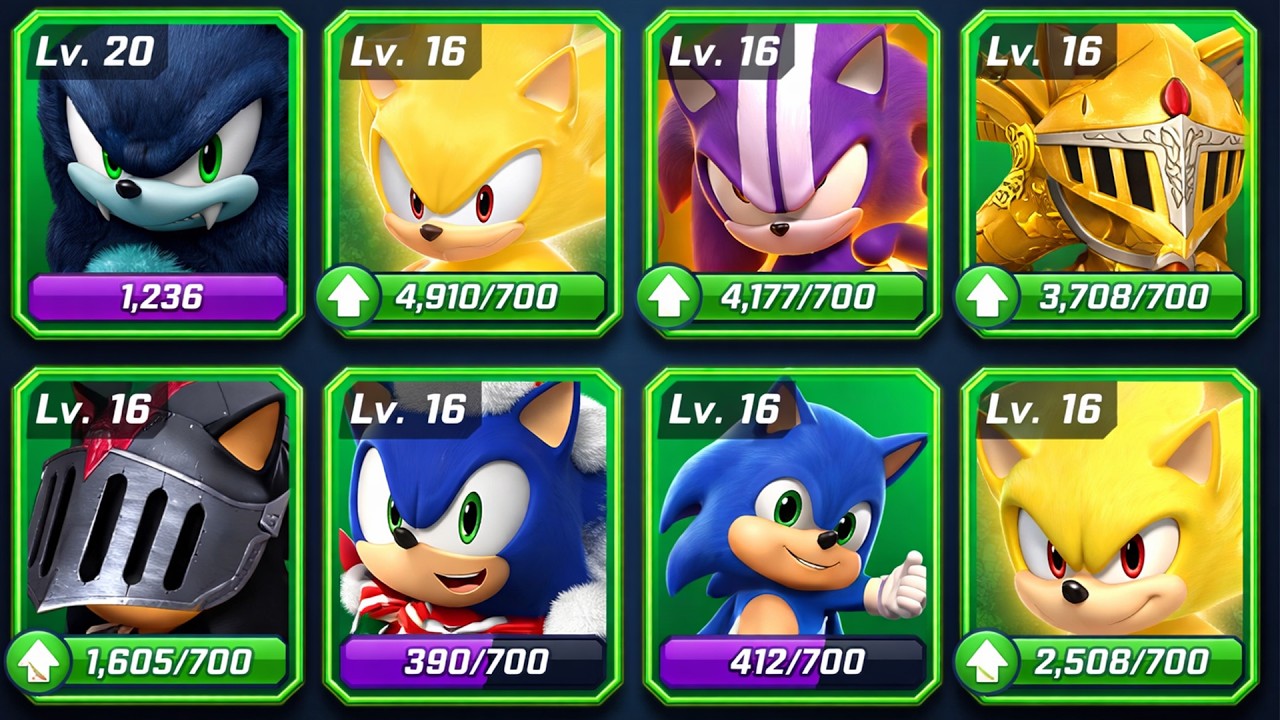 Sonic Forces Speed Battle - My Top 8 Special Runners: Excalibur, Werehog, Lancelot, Super SOnic..