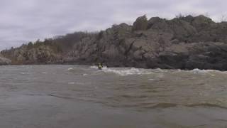 BadfishSUP Rivershred at Rocky on the Potomac River