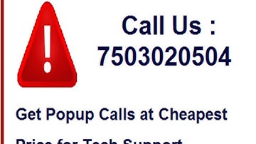 Popup Calls at Cheapest Price for Tech Support 7503020504