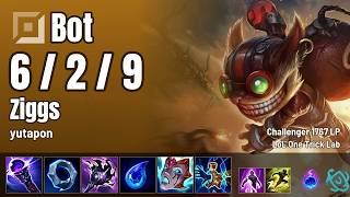 yutapon's Ziggs Bot Won't Stop Poking | Challenger SoloQ