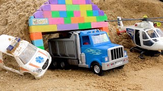 Dump Truck Rescues Accident Car Toys | BIBO STUDIO