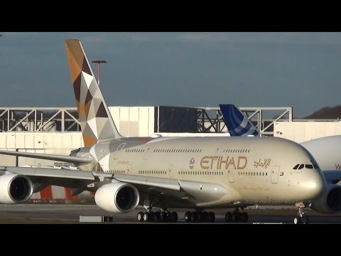 Etihad Airways A380 rejected takeoff at Hamburg Finkenwerder
