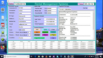 Rental Management System Designed on Visual Studio 2012
