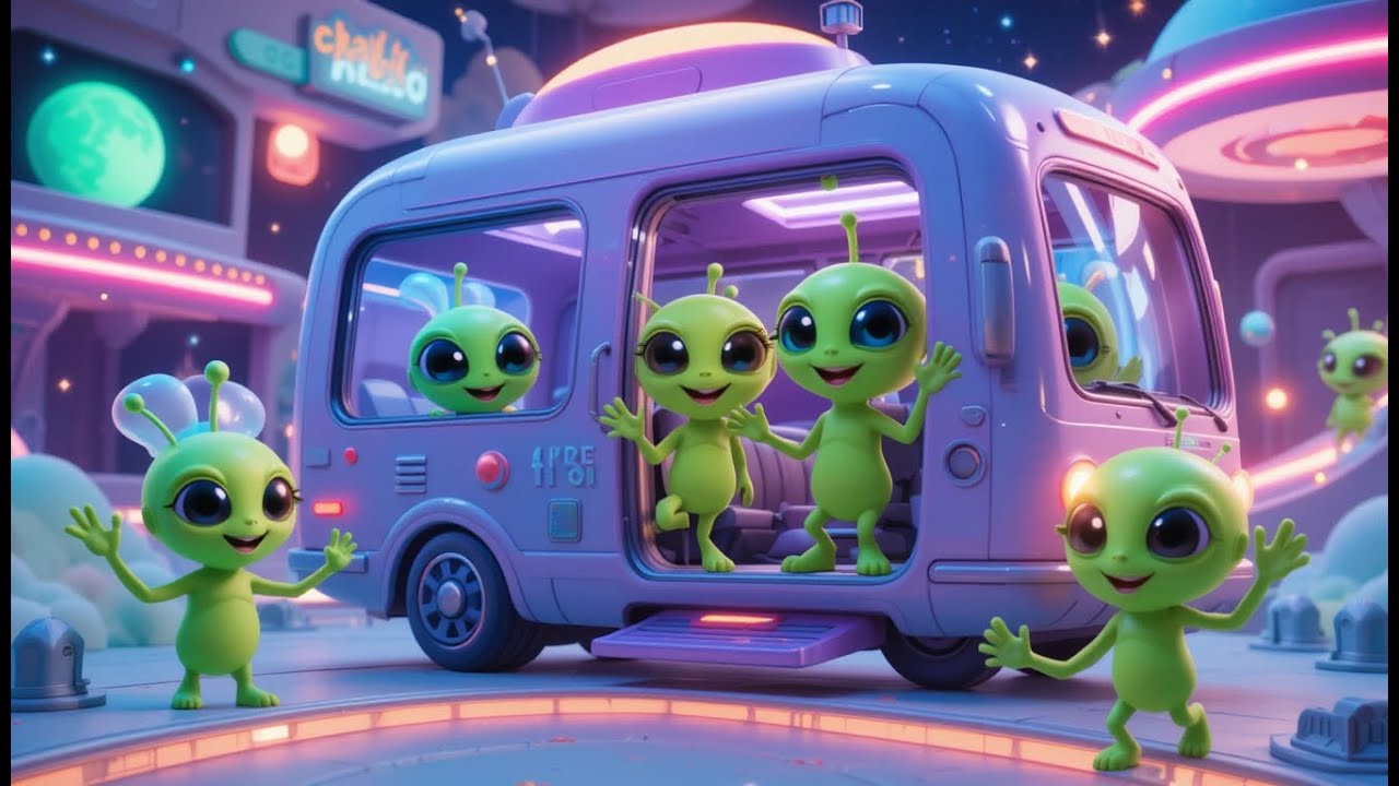 The Wheels on the Space Bus | Fun Space Song for Kids | Space Adventure Rhyme