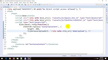 Upload File in CKEditor in CodeIgniter