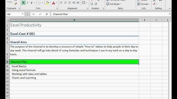 Excel-Cast #001 - Introduction to channel
