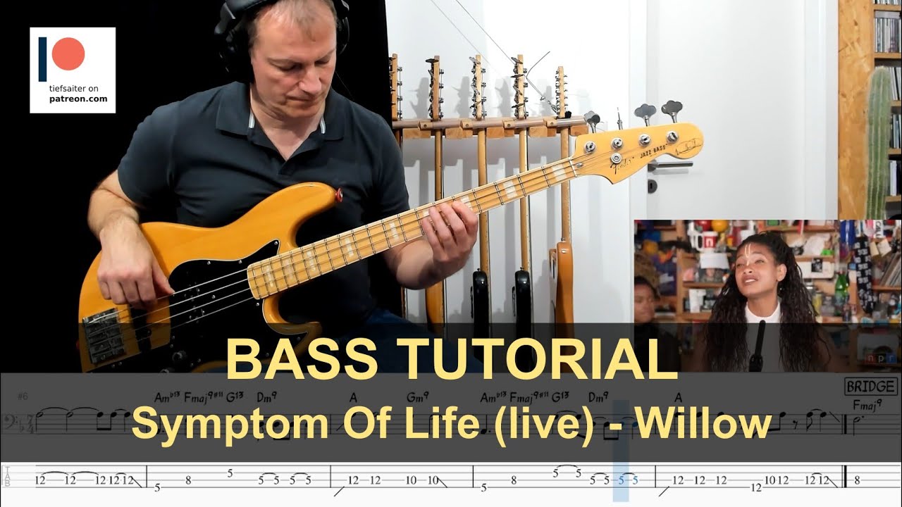 Symptom Of Life (live) - Willow | Bass Tutorial (Sheet + TABs)